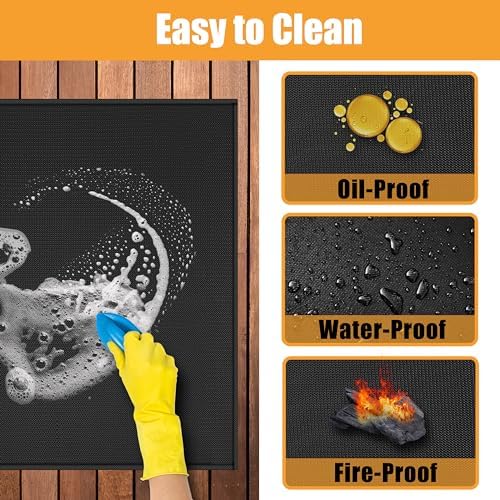 Heat Resistant Mats for Countertop fits Tabletop Grill, 48x36x0.04in, Black - Image 4