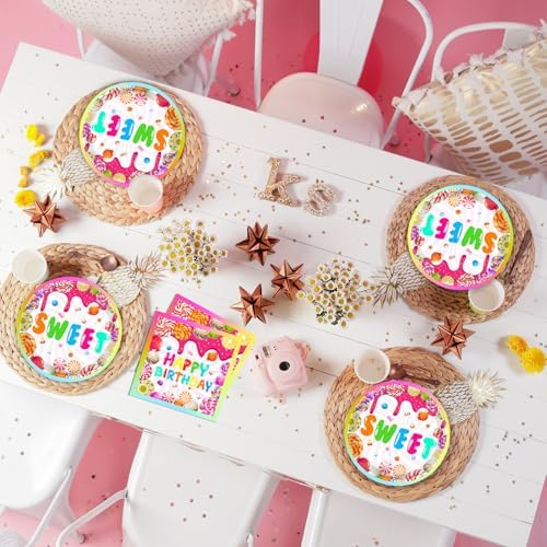 40Pcs Candyland Party Decorations Candy Paper Dessert Plates & Napkins - Image 6