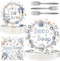 Robot Party Decorations - Robot Party Plates and Napkins for Kids Birthday Party, Serves 20 Guests by BonBeeDesign
