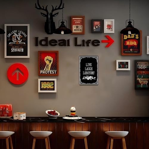 Live Laugh Lobotomy Decorative Chic Gothic Metal Sign - Image 6