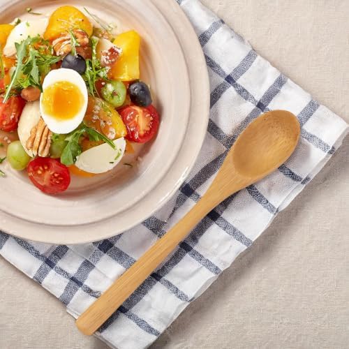 BambooMN 8" Reusable Bamboo Dinner Spoon - 10 Units - Image 7