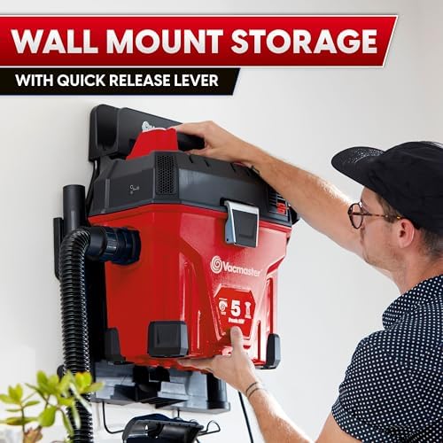 Vacmaster VWMB508 1101 5-Gal 5 PHP Remote Control Wall Mount Wet/Dry Vac - Image 4