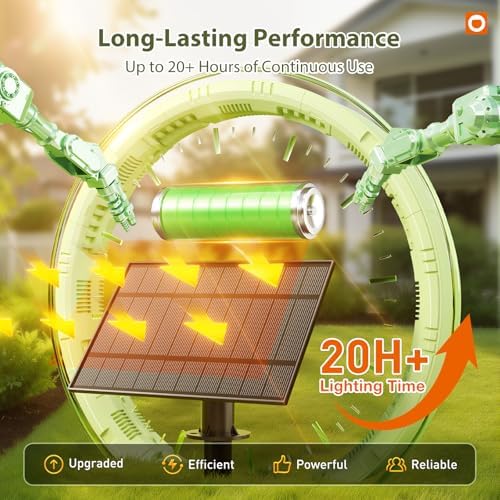 addlon 102FT(96+6) Solar String Lights Outdoor,Waterproof Dimmable 30+2 LED - Image 2