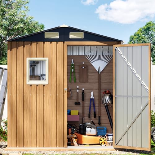Panovue 6X4FT Garden Storage Shed with Frame Floor(NO Wood Panels) by Panovue