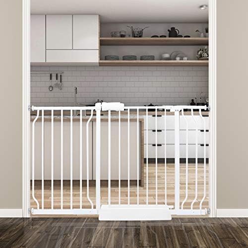 48-53 Inch Extra Wide Baby Gate for Doorway Stairs by HOOOEN