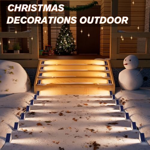 VOLISUN Outdoor Stair Lights 8 Pack, Solar Step Lights Waterproof IP67 - Image 3