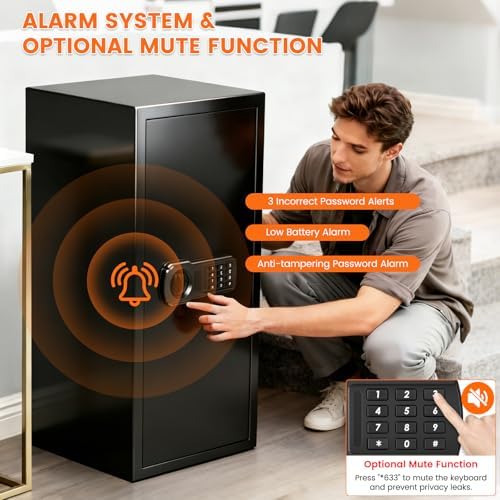 31.5"H Large Safe Box for Home & Office | 8.0 Cu Ft Heavy Carbon Steel Safe - Image 4