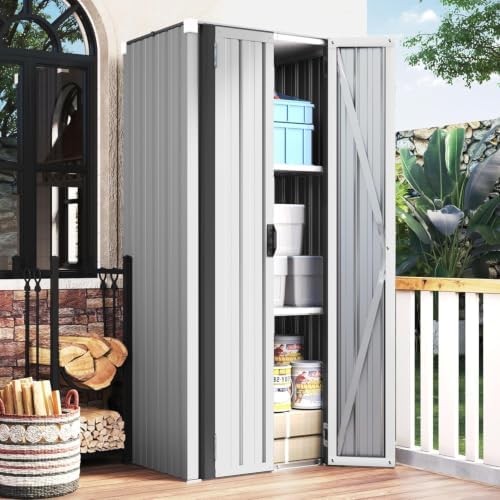AECOJOY Outdoor Storage Cabinet Waterproof, 70" Vertical Tall with Base - Image 6