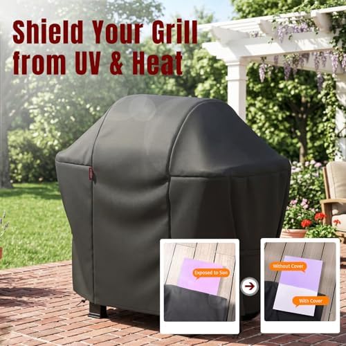 SHINESTAR 49-52in Grill Cover,Windproof with Magic Tape & Drawstring Bottom - Image 6