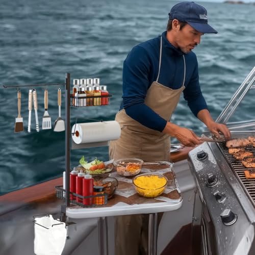 5-in-1 Griddle Caddy for Blackstone - Grill Organizer for Camping Outdoor Kitchen Cooking Tools & Accessories, Fathers Day Grilling BBQ Smoker Accessories Gifts for Men - Image 6