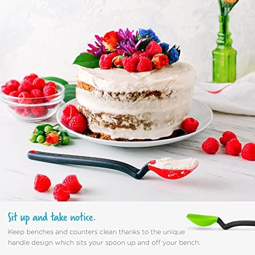Dreamfarm Mini Supoon Non-Stick Sit-Up Silicone Scraping Cooking Spoon, Jar Scraper Measures 5ml Tsp - 8" Classic Blue - Image 6