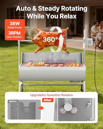 VEVOR Rotisserie Grill, Baffle46" Electric Rotisserie Grill Kit - Image 2