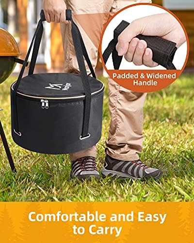 Morjor Dutch Oven Bag for 14 Inch Dutch Oven, Extra Inner Crossed Straps - Image 5