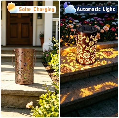 Colorful Solar Sunflower Lanterns Outdoor, Solar Garden Decor - Image 3