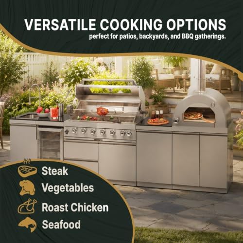 128" Modular Outdoor Kitchen,120000 BTU Natural Gas Grill with Pizza Oven. - Image 4