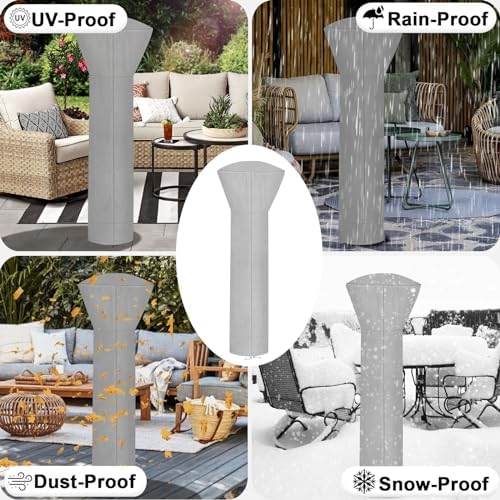 OutdoorLines Waterproof Patio Heater Covers with Zipper and Storage Bag, - Image 7
