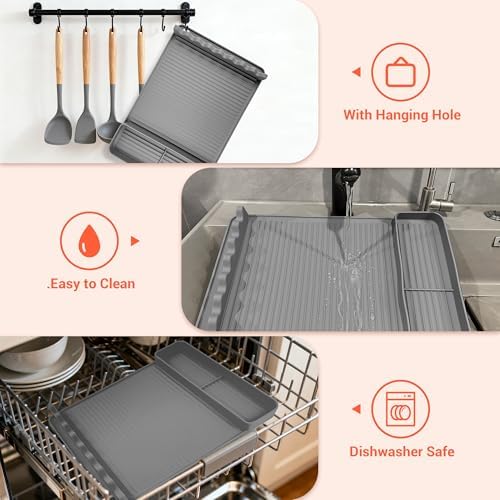 Silicone Grill Mat for Blackstone Griddles 2 Pack, Grey - Image 4