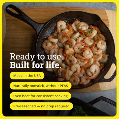 Lodge Pre-Seasoned Cast Iron Skillet Set, 8, 10.25 and 12 Inches - Image 3
