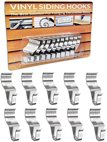 NACETURE Vinyl Siding Hooks Hanger Siding Clip for Hanging,10 Pack by NACETURE