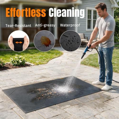 SHINESTAR 79×52 Inch Under Grill Mats for Outdoor Grill for Protection - Image 6