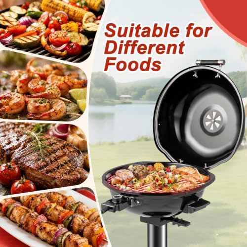 HAPPYGRILL 1600W Electric Grill Outdoor with Non-Stick Grate - Image 7