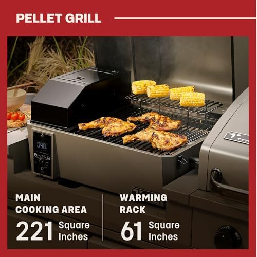 Tytus 3-in-1 Gas Grill, Pellet Smoker, Gas Griddle, Cover, Light, Stone - Image 5