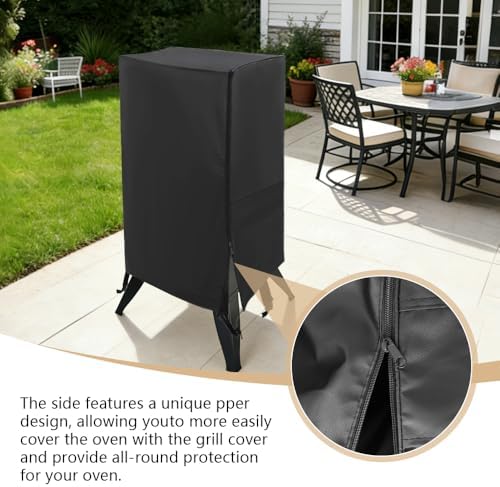 30 Inch Electric Smoker Cover for Masterbuilt and Pit Boss 2 Series Smokers, Heavy Duty Waterproof Vertical Smoker BBQ Grill Cover, All Weather Resistant,Moisture-Proof、Breathable - Image 6