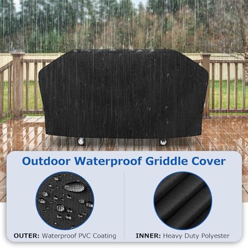 SunPatio Griddle Cover for Blackstone 36" Pro Series, Outdoor Barbecue Flat Top Gas Grill Cover 75 Inch for 4 Burner Cooking Station, Waterproof All Weather Protection - Image 5