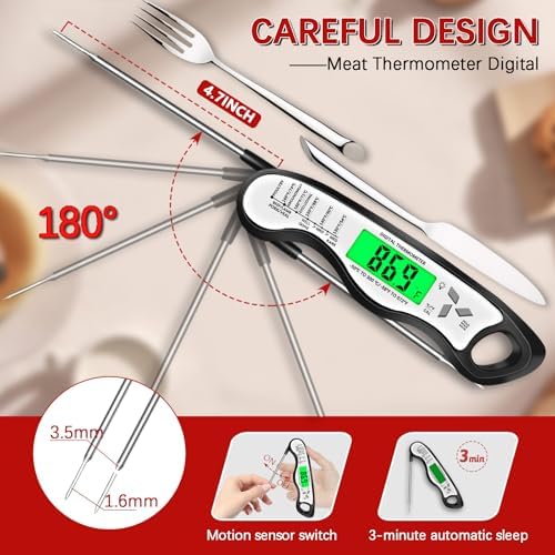 Cooking Thermometer，IP67 Waterproof Meat Thermometer Digital - Image 4