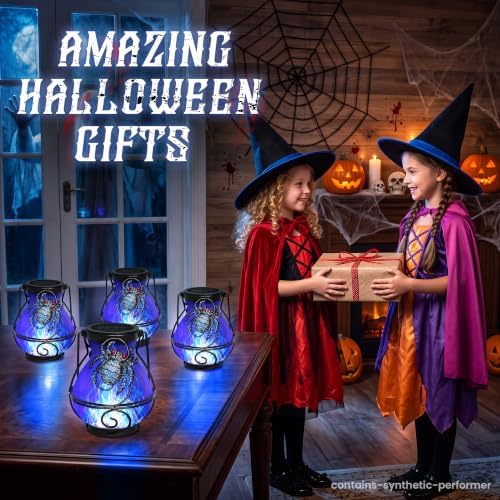 Halloween Solar Lights Outdoor Spider Hanging Solar Lanterns - Image 7