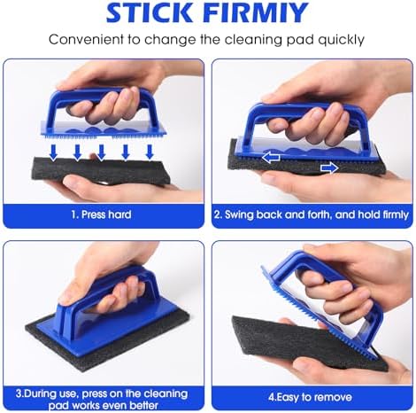 Reallnaive 62 Pcs Griddle Cleaning Kit for Flat Top Grill,Blue - Image 4
