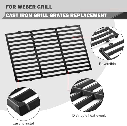 7638 Spirit Grill Grates Replacement for Weber Spirit II E-310 E-330 GS4 Grill Parts Weber Spirit E310 Grill Grate 300 Series 65906 Cooking Grids Weber Genesis Silver B C 1000 5000 Gold B C Part 17.5” - Image 5