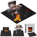 ENGPOW Large 60 x 60 inches Under Grill Mat for Outdoor Grill, Double-Sided Fireproof Indoor Fireplace Mat Fire Pit Mat, Oil-Proof Waterproof BBQ Mat for Deck Patio Lawn,Reusable and Easy to Clean by ENGPOW