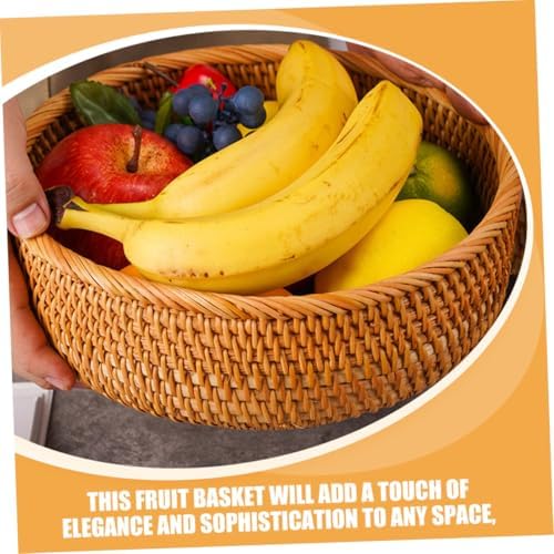 Rattan Woven Picnic Basket for Fruit and Snacks, Vintage Style - Image 6
