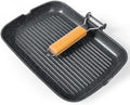 GiPP 13.4 Inch Nonstick Grill Pan with Folding Handle,Square Grill Skillet by GiPP