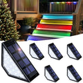 PATIOWIN 6 Pack Solar Step Lights for Outside, 24 LEDs Solar Stair Lights Waterproof IP65, Solar Deck Lights Outdoor Decor for Garden, Porch by PATIOWIN