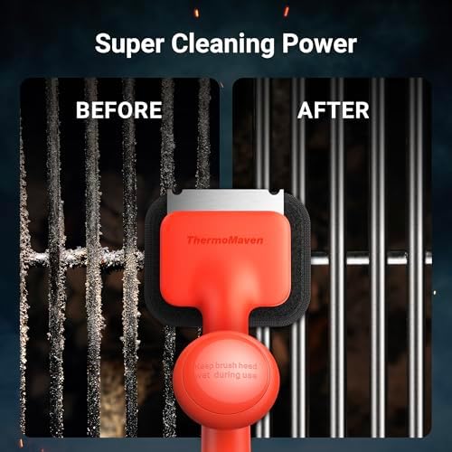 ThermoMaven BQ03 Grill Brush Replaceable Cleaning Head, Safe Bristle-Free BBQ Cleaning Tool, Barbecue Grill Cleaner, 6 Pcs Refill, Only for BQ03 - Image 5