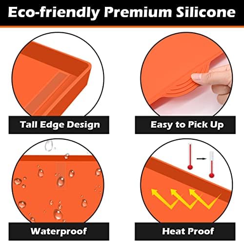 36" Griddle Mat Silicone for Blackstone, Magnetic Protective Cover Mats Blackstone Griddle Top Covers for Blackstone Protector Outdoor-Orange - Image 5