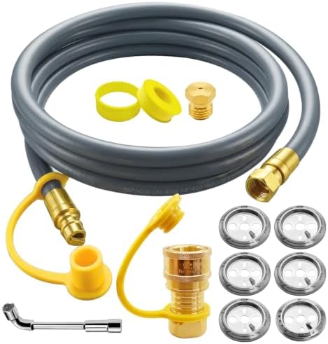 4984619A Natural Gas Conversion Kit Compatible with Char-Broil Commercial & Signature Series Dual Fuel Grill(2008 to 2019), Propane to Natural Gas Conversion Kit w/ CSA Gas Hose & 3/8" Quick Connect. by Unknown