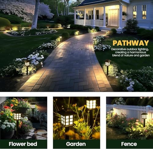 GIGALUMI Solar Lights Outdoor Waterproof 10 Pack, LED Garden Decor - Image 2