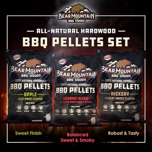 Bear Mountain Apple, Hickory, Gourmet Pellets for Smoker, 20lb Bag, 3-Pack - Image 3