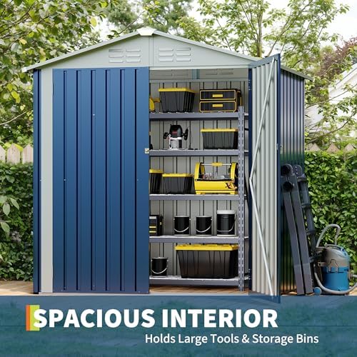 Garvee 6x4 FT Storage Shed – 130 Cu Ft, Sloped Roof, Weatherproof - Image 5
