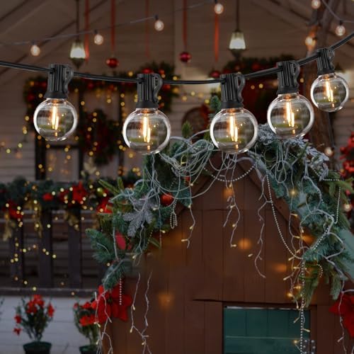 25FT Outdoor String Lights Waterproof Shatterproof G40 LED Globe - Image 2