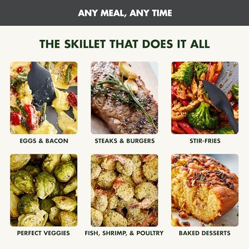GreenPan Advanced 12” X 15” Electric Skillet with Lid, 7QT Capacity for Family Meals, Ceramic Nonstick PFAS-Free Coating, Fry, Sauté, Steam, Simmer, Sear, Stir Fry, Dishwasher Safe, Graphite - Image 5