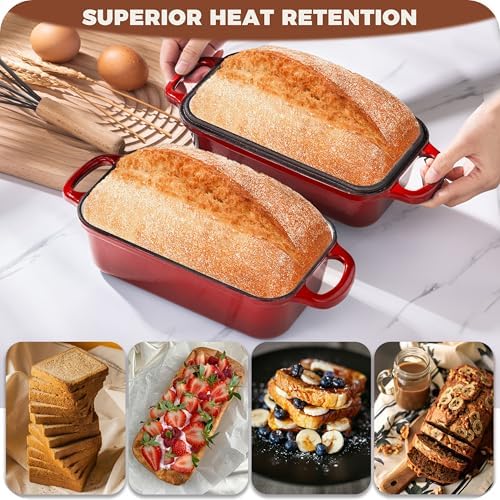 Cast Iron Loaf Pan with Lid, 9x5 Loaf Pans for Homemade Bread - Image 3