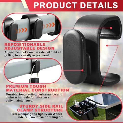 3400519 Grill Hooks for Weber Spirit E-325 Series & Slate Griddle Side Rail - Image 4