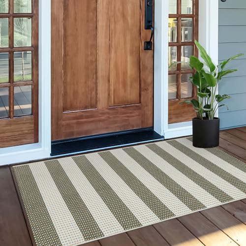 Striped Rug 24"x51" Fall Front Door Mat Outdoor Doormat Outside Porch Decor - Image 2