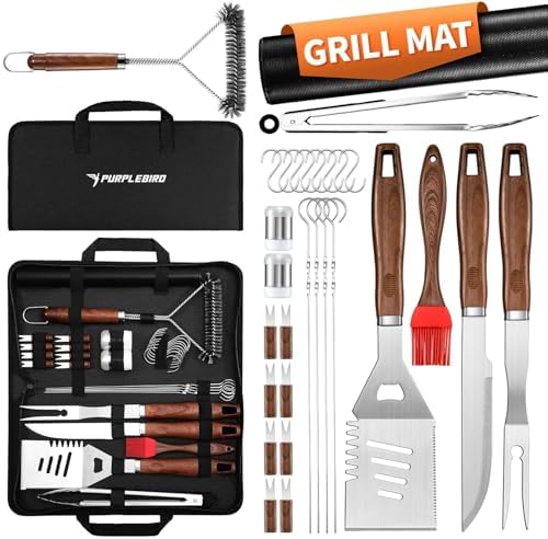 PURPLEBIRD 31PCS Grill Set for Outdoor Grill - Grilling Gift for Men & Dad by PURPLEBIRD