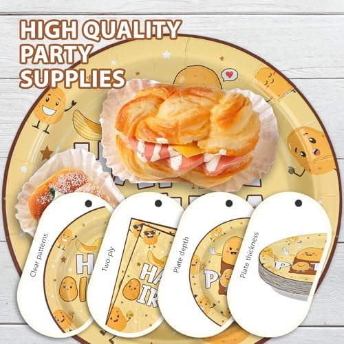 96Pcs Funny Potato Birthday Cartoon Party Decorations, Serves 24 - Image 6