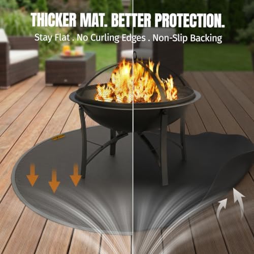 38'' Fire Pit Mat for Solo Stove Bonfire, Fireproof Under Grill Mat - Image 4